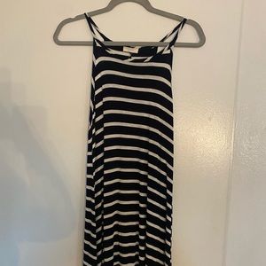 Blue and white stripes summer dress